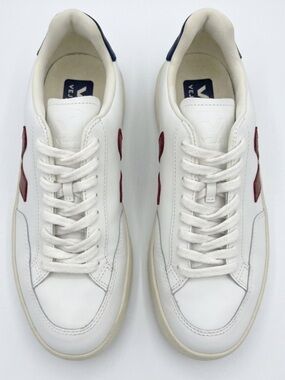 Veja 12 Sneakers White with Red and Deep Navy accents